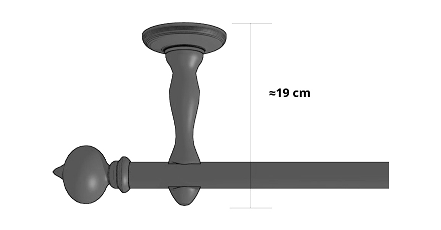 Galerie perdea din lemn: Stella Double Ø 35mm